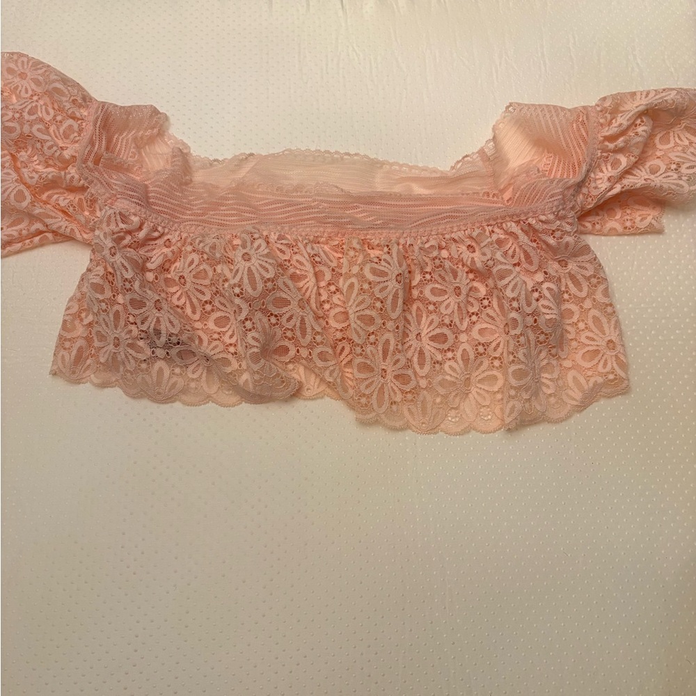 Victoria's Secret Peach Lace Bralette